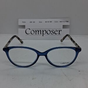 NWT Rxable Composer CPE105 Blue Glitter Tortoise Eyeglass Frames